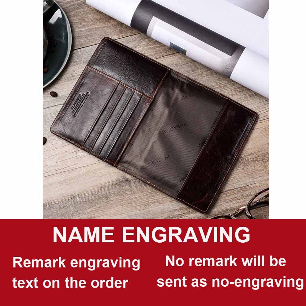 Billeteras para hombre con grabado de nombre, billetera delgada cuero de vaca 100% auténtico para tarjetas, billeteras para hombre de Vintage finas con tarjetero: coffee engrave