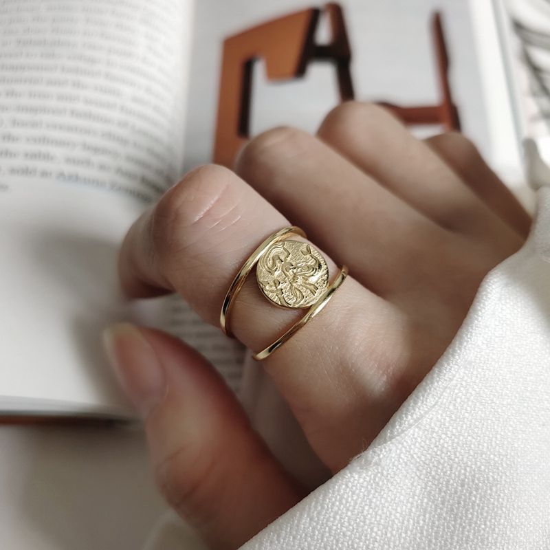 Silvology 925 sterling zilveren zeemeerminringen, ronde gouden ringen met lang haar voor vrouwen, modieuze sieraden en bedels