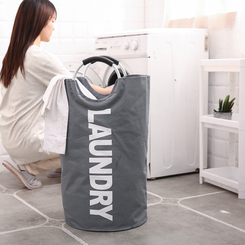 Oxford Doek Waszak Nordic Waterdichte Opvouwbare Wasmand Cilinder Grote Tassen Wassen Vuile Kleren Grote Volume Organizer