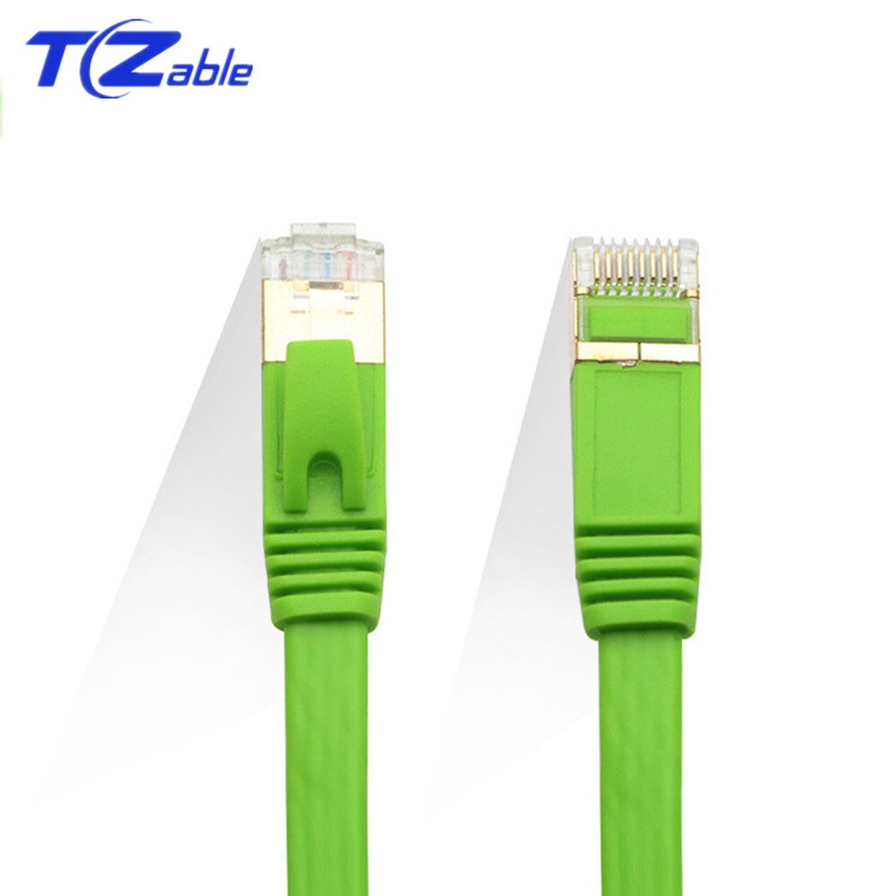 RJ45 Cat7 Ethernet Cable Green Flat Network Line UTP Extender Cable Ethernet for Notebook Router Digital Set Top Box Switch ADSL