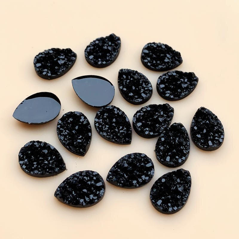 Diy 50 Stuks 9*13Mm Glitters Ab Kleuren Minerale Oppervlak Resin Plaksteen Cabochon Diy Bruiloft Decoratie ambachten-A57: A577