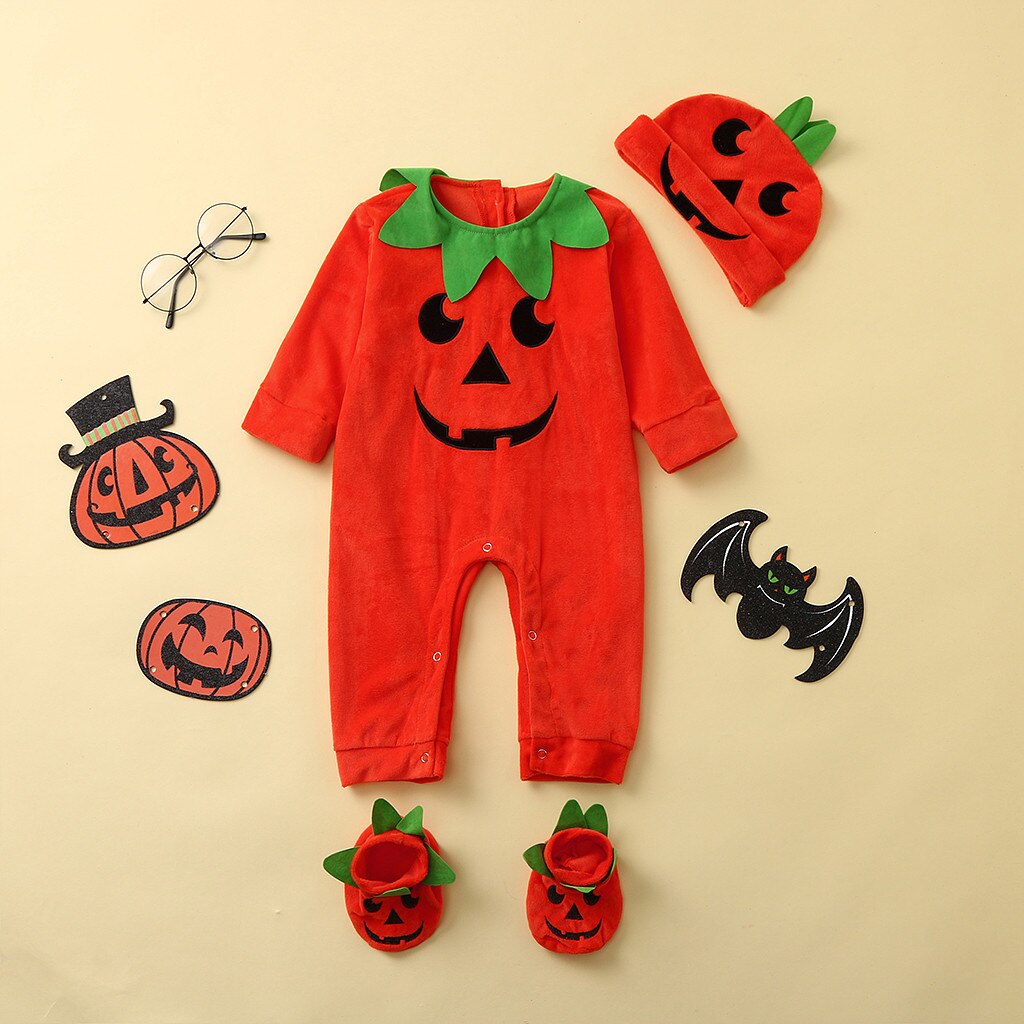 Taapero vauvan vaatteet kurpitsa halloween haalari leikkiasu asuja romper lämmin haalari vauva poikavauva puku vauvanvaatteet
