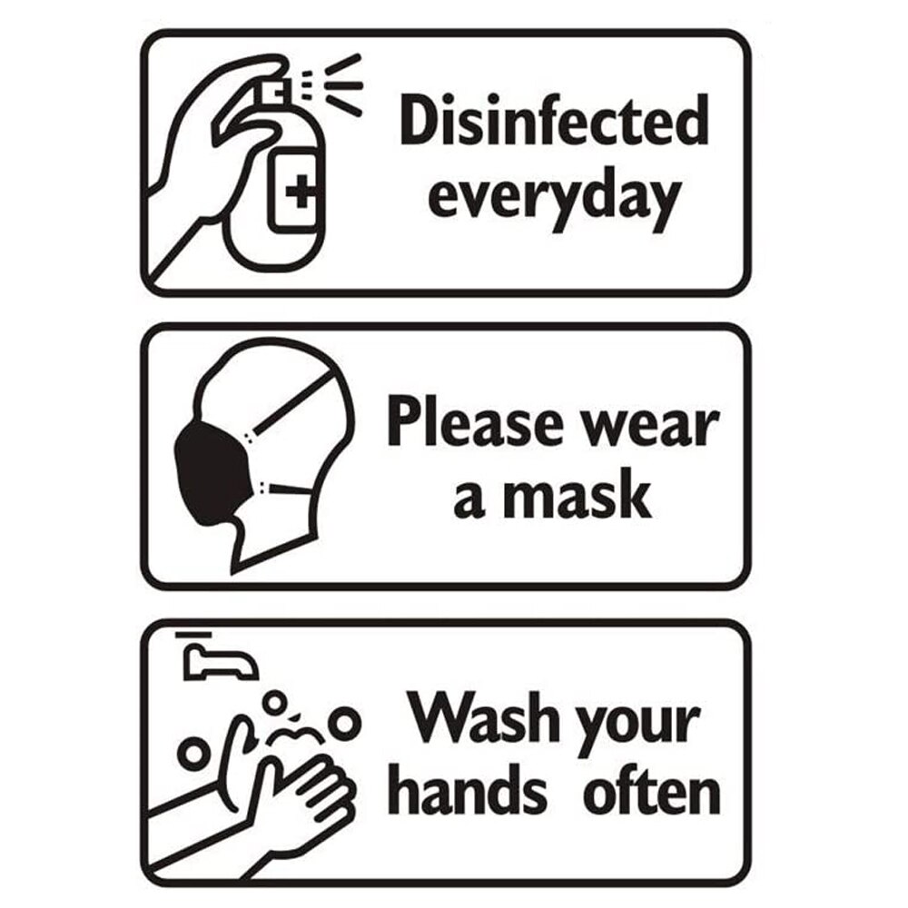 Self Adhesive Remind Sign for Glass door