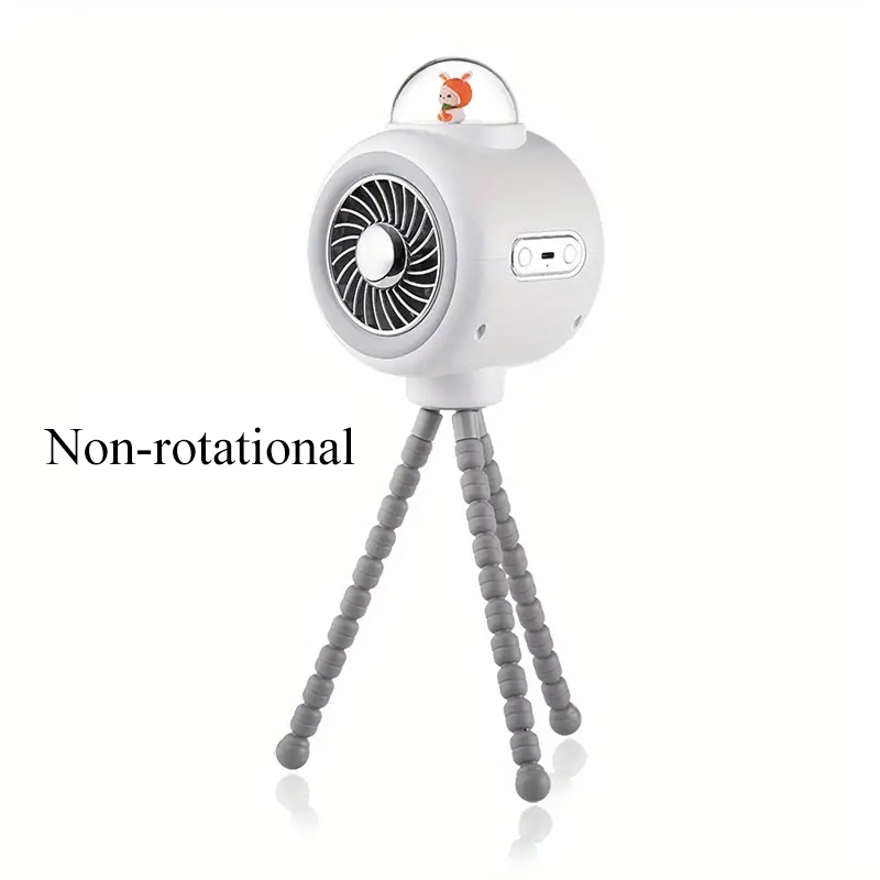 Draagbare Kinderwagenventilator, Op Batterijen Werkende Kleine Clip Op Ventilator, Afneembare Oplaadbare 360 ° Draaiende Flexibele Driepootventilator Met 3 Snelheden: WIT