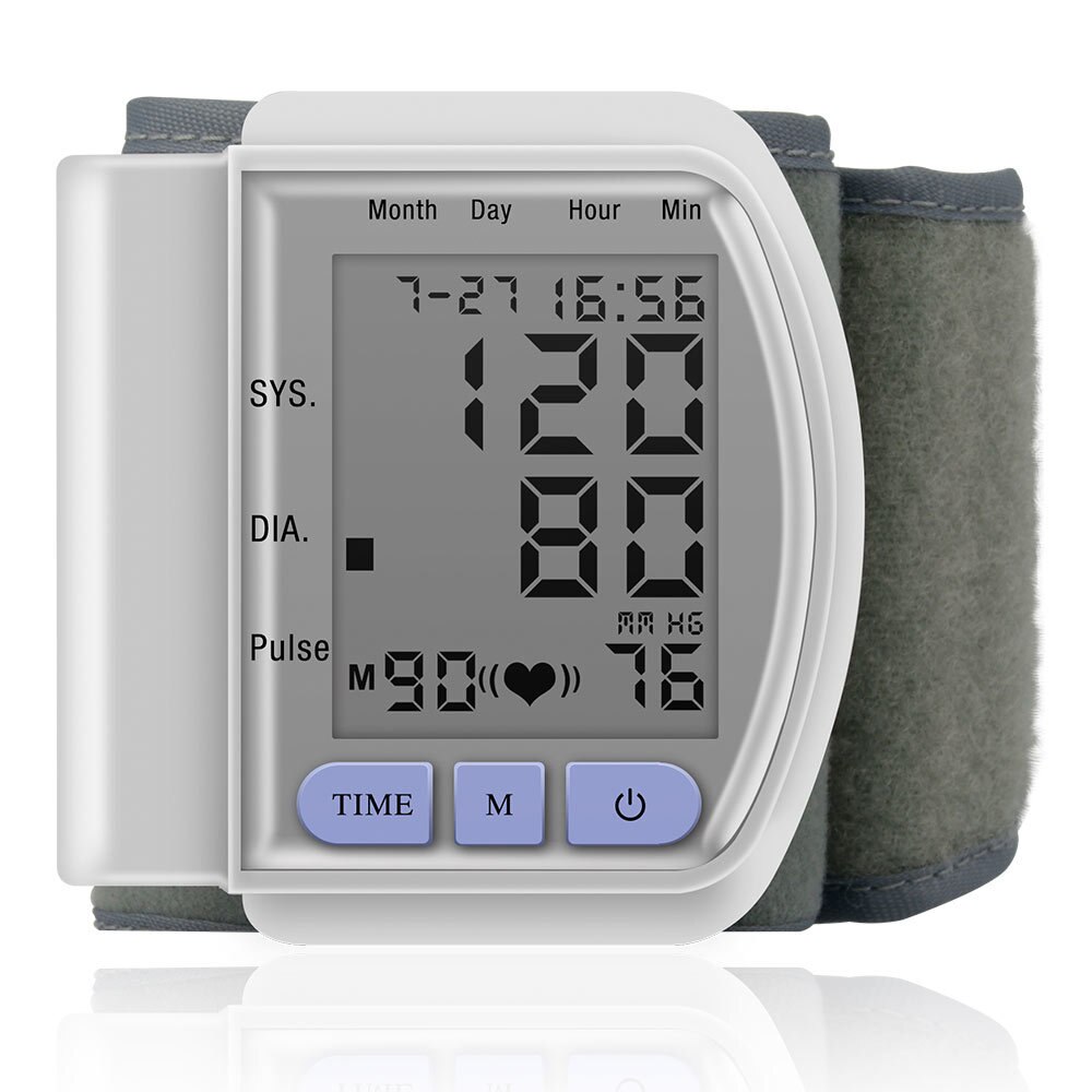 Blood Pressure Monitor Pulsometro Wrist Sphygmomanometer Toma Presion Arterial Tansiyon Aleti Pulsometer Pulse Meter Tonometer