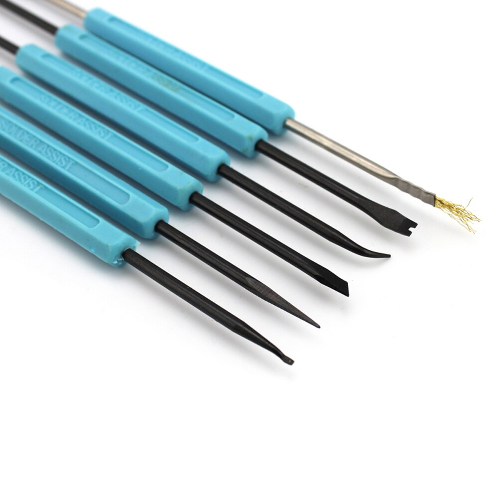 6 In 1 Auxiliary Soldering Tools Kit PCB Circuit Boards Welding Plate Dismantling Tools Pointed Needle Accessories