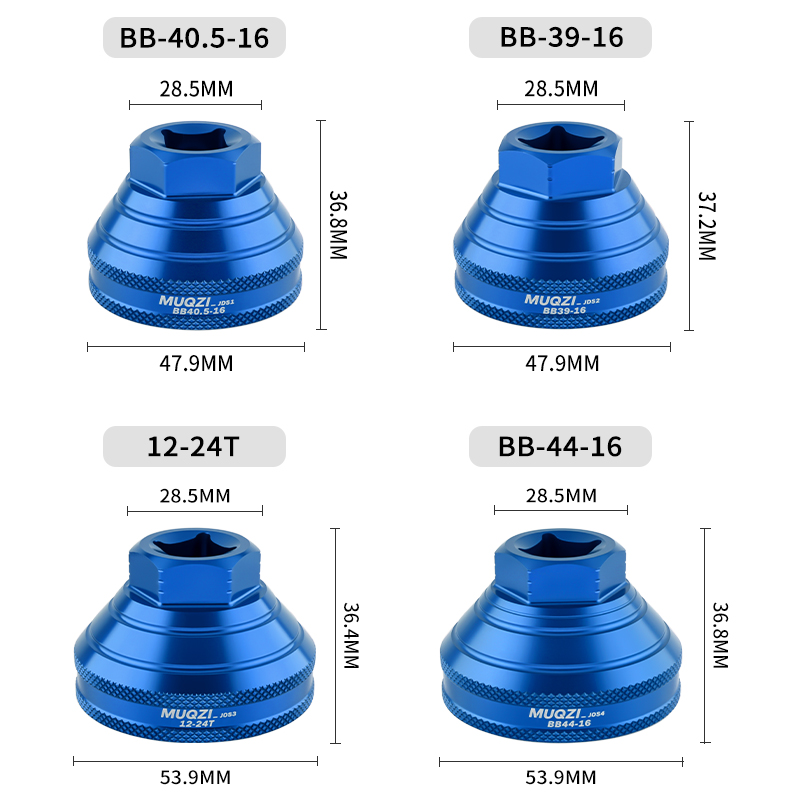 MUQZI Bottom Bracket Install Removal Tool 12/16-Notch Fits 39mm/40.5mm/44mm/45.6-46.6mm Outer Diameter BB Cups Bicycle Repaire