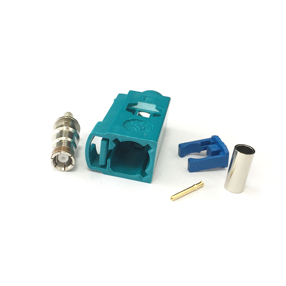 1Pc Rf Fakra Z Vrouwelijke 5021 Connector Water Blauw Smb Crimp Voor RG316 RG174 LMR100 Kabel Voor Neutral Codering