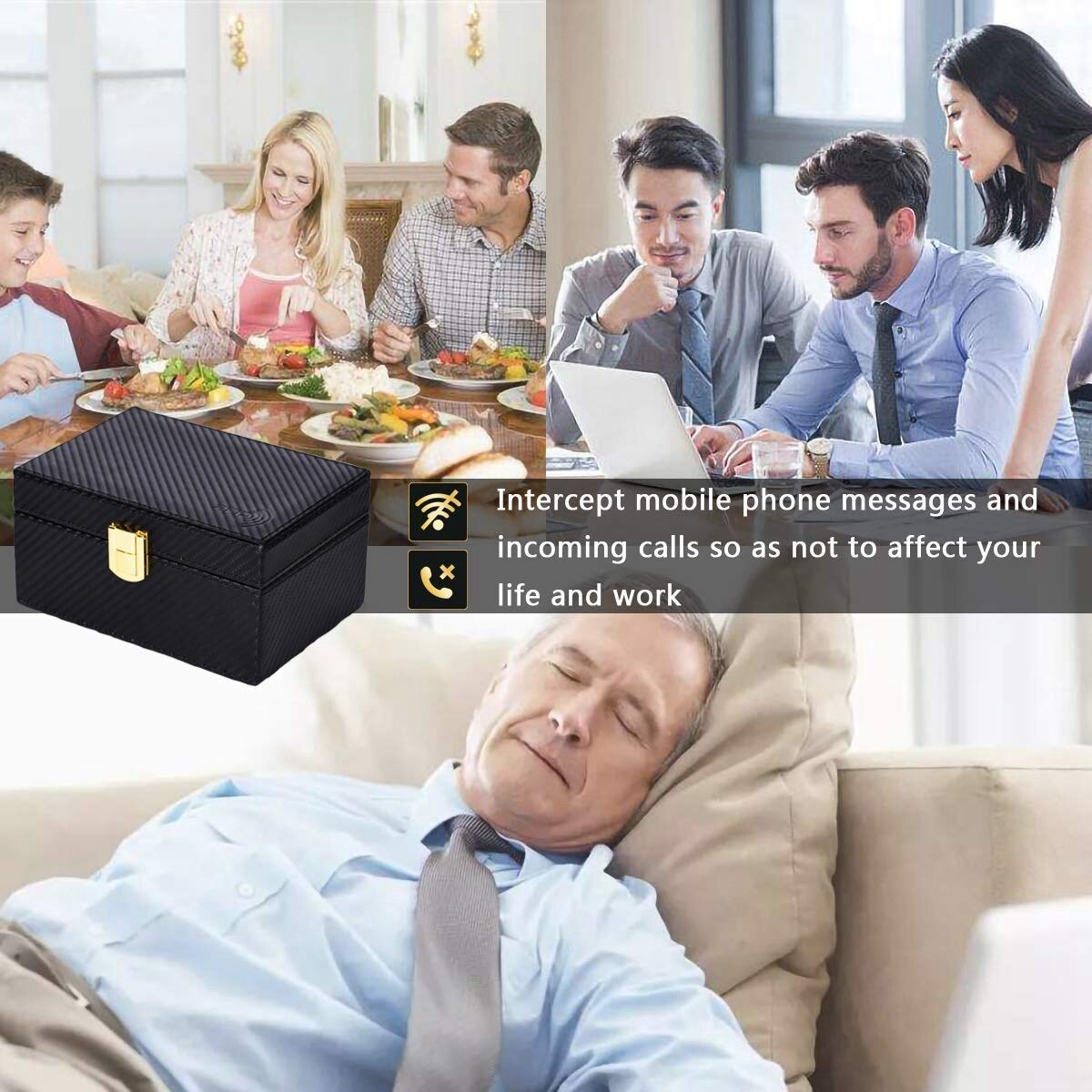 Car Key Signal Blocker Box, Faraday Box for Car Keys,for Keyless Entry, RFID Phone Signal Blocking Case and Signal Blocker Pouch