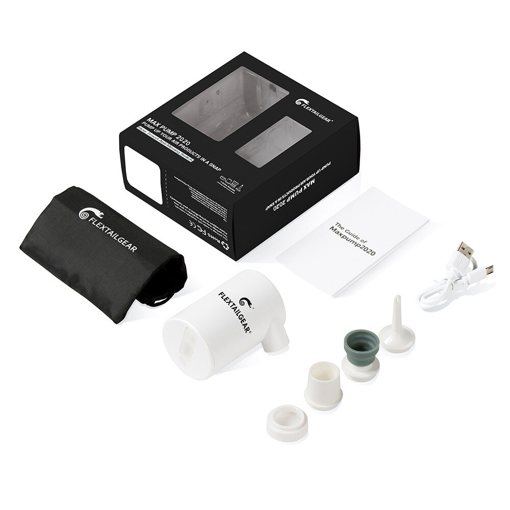 Flextailgear max pump ultralätt usb uppladdningsbar vattentät luftpump bärbar luftpump blåsa upp tömning för campingmadrass