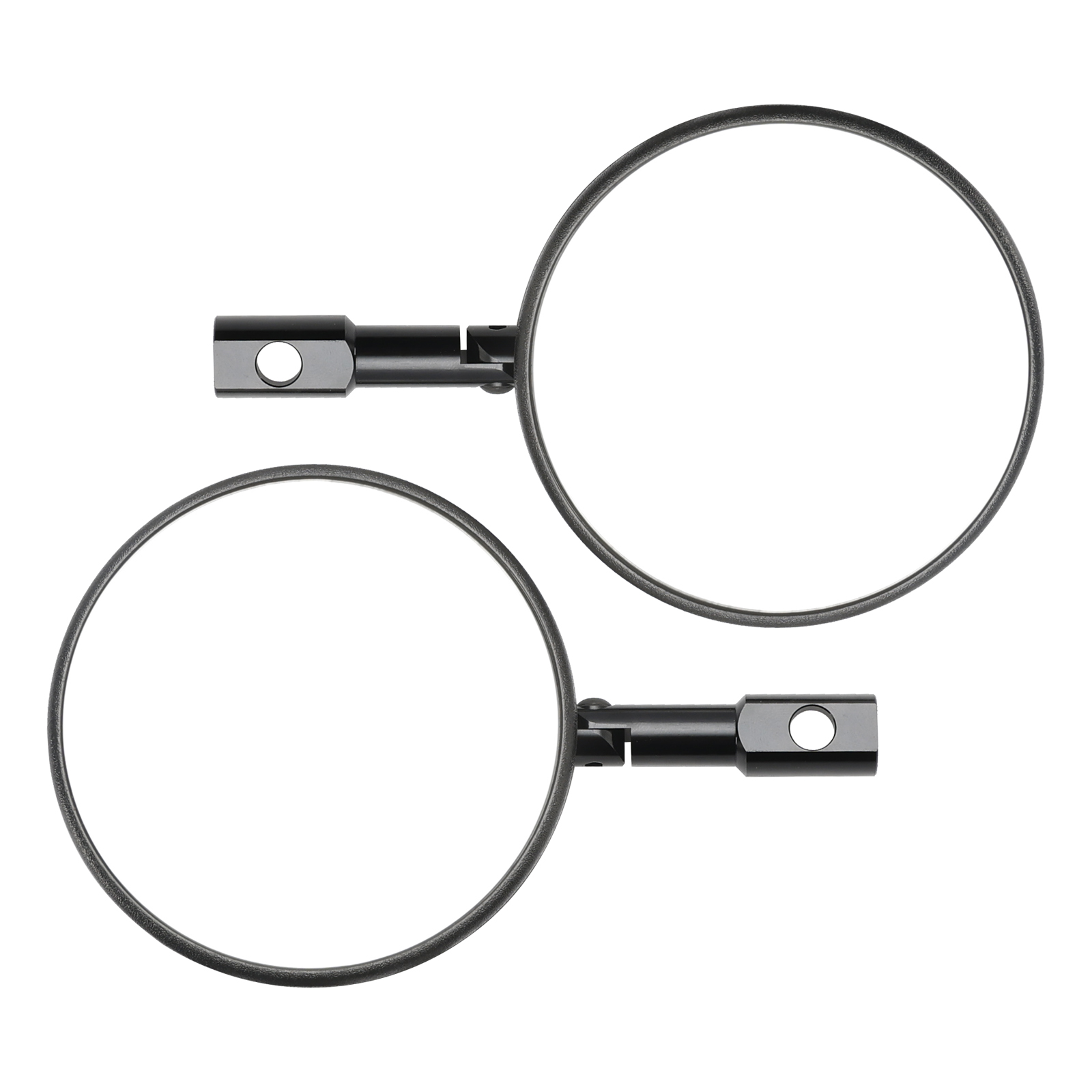 Handlebar end mirror SUPERBIKE mirrors - Black - Round For Supermoto Enduro