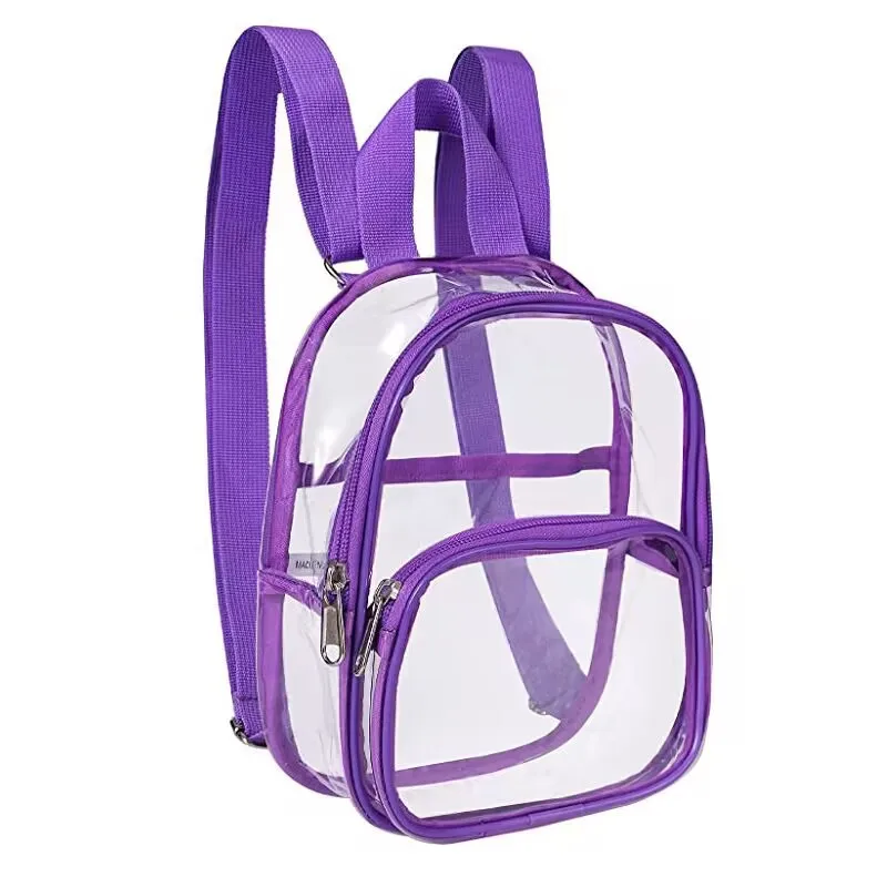Läpinäkyvä PVC Vedenpitävä Reppu - Unisex - Rento Matka - Opiskelijat - Vetoketju: Beige