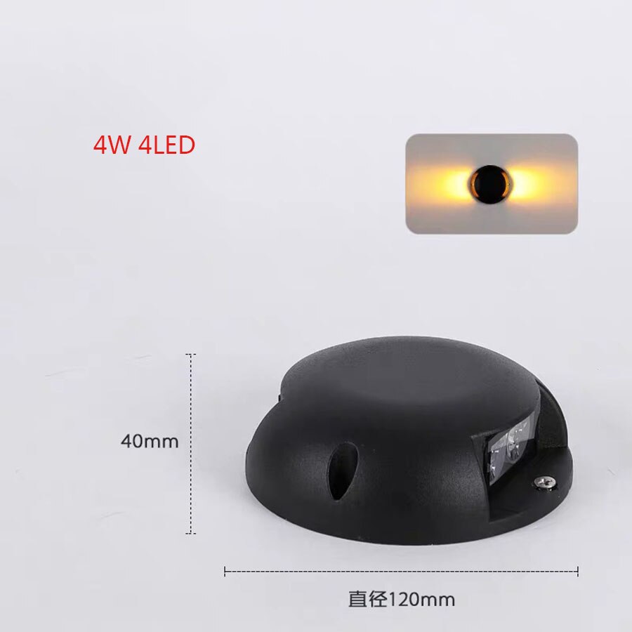 LED In-ground Light Outdoor Waterproof Buried Lights Underground Floor Lamps Yard Landscape Street Light Garden Step Spotlights: 4W 2Side