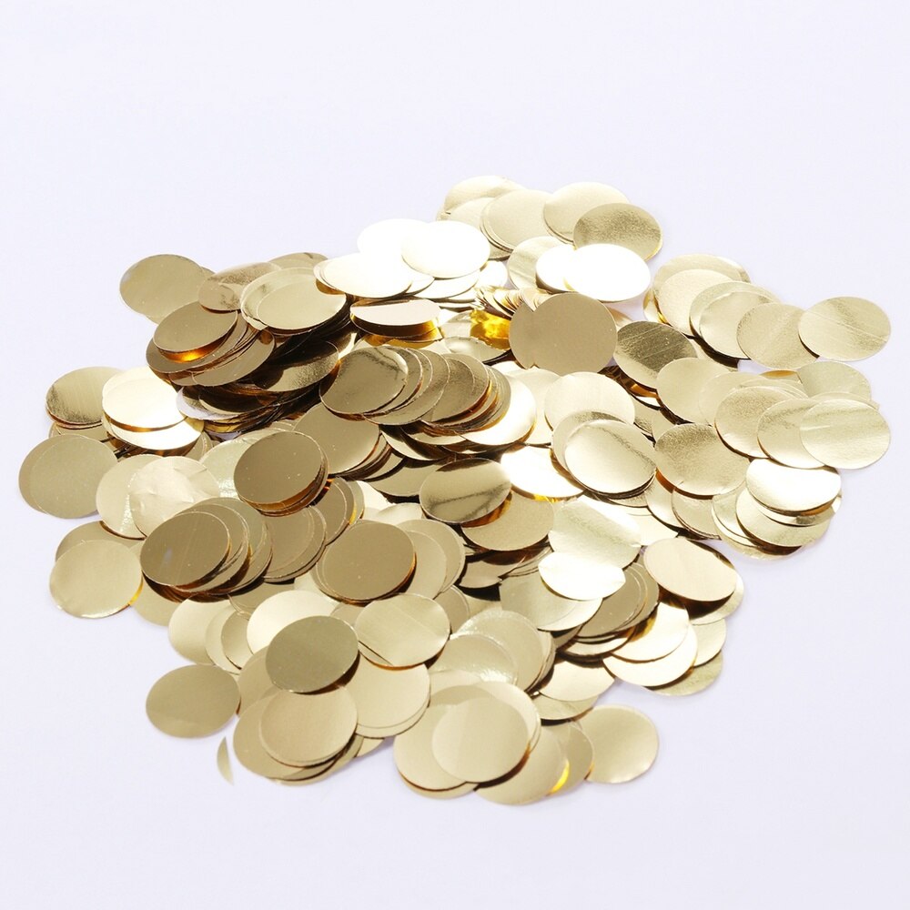 1 Pack Romantic Paper Confetti Round Cuttings Paper Cuttings Table Throwing Confetti for Wedding Party (Golden)