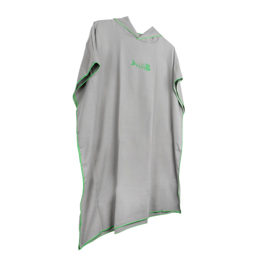 Toalla Poncho para Surf con capucha para adultos, mujeres y hombres, bata de microfibra para playa, para baño y Surf: Gray