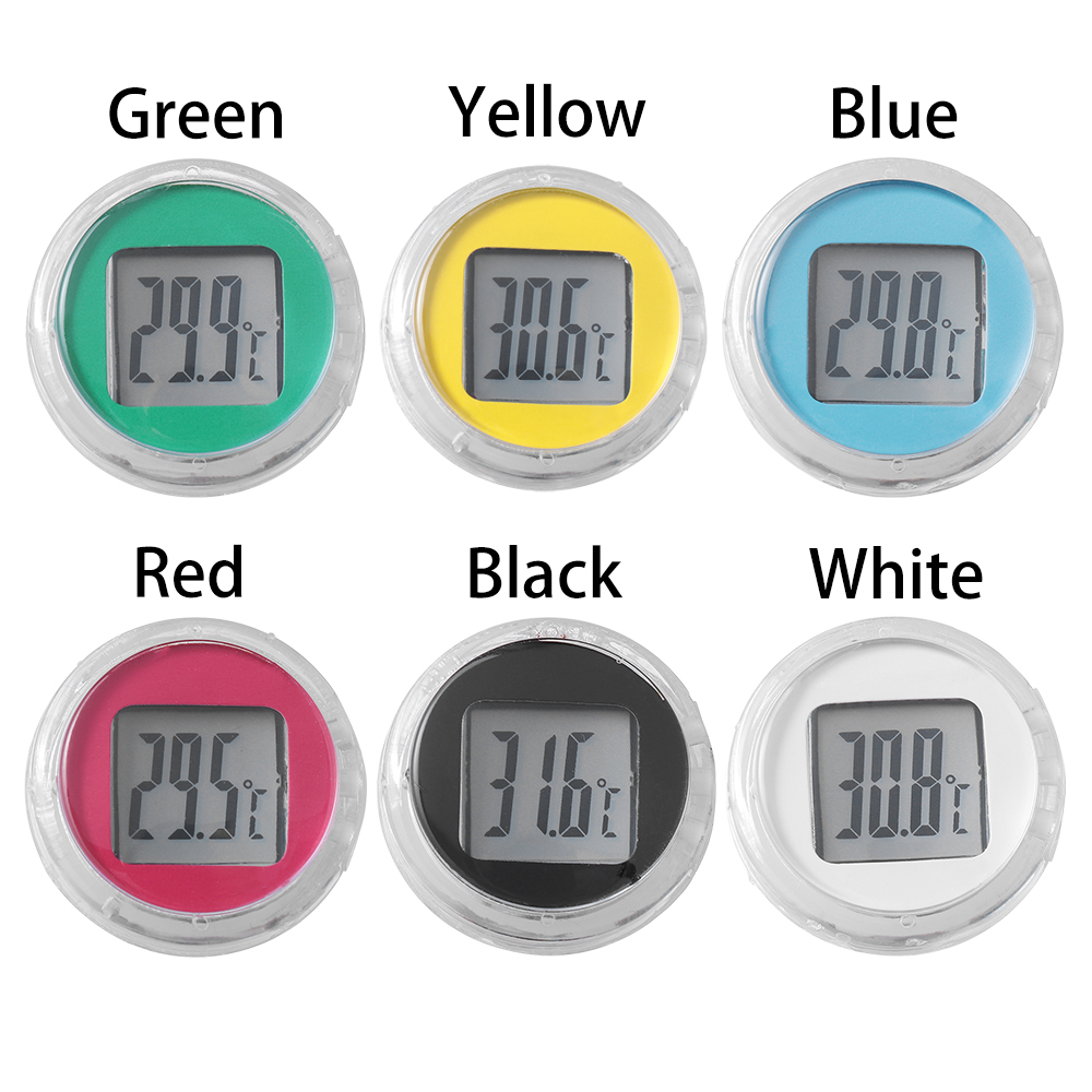 Mini Motorrad Thermometer Paste Typ Temperatur messer digitale Instrumente wasserdichtes Motorrad Innen zubehör 6 Farben