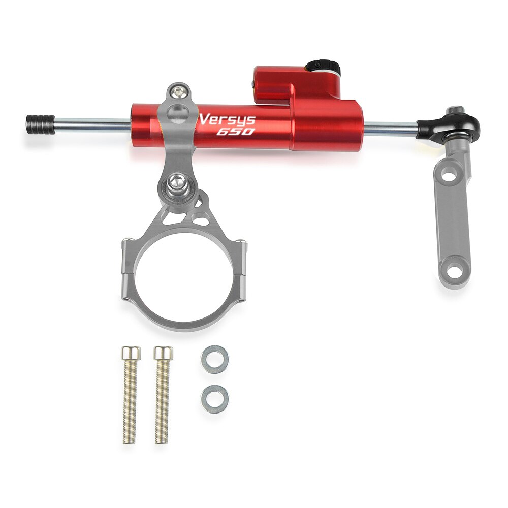 Pour Kawasaki Versys 650 Versys650 moto direction stabiliser amortisseur Support Support Kit de montage: Black-Red-Gray