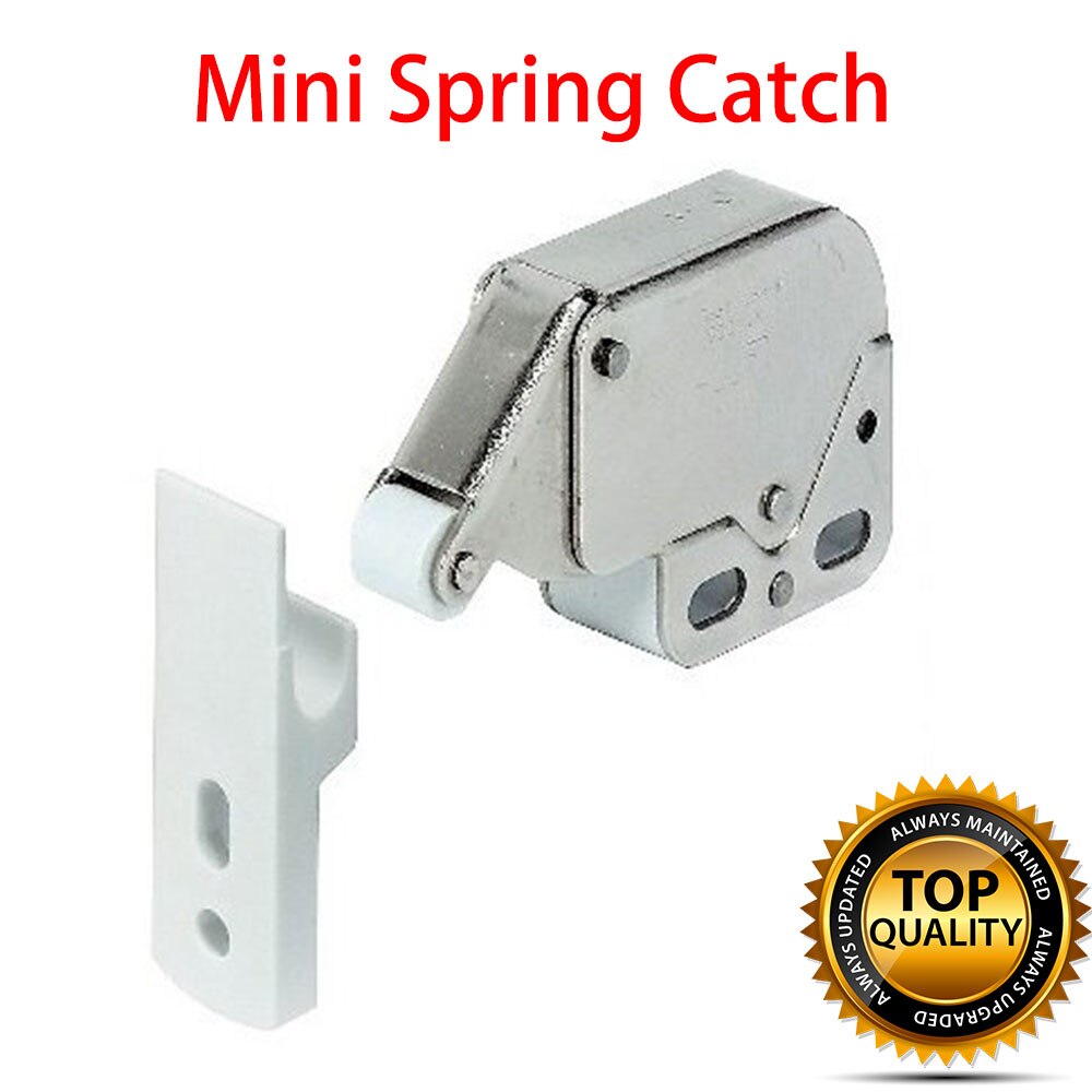 1/2Pcs Mini Push Spring Clip Door Lock Catch Latch Cabinets Automatic Spring Cupboard Lock with Keys for Furniture Hardware