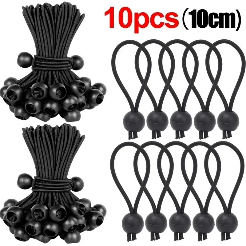 50/10 stücke Bungee Ball Planen Leinwand Flugzeug Fahnenmast Krawatten Schnur Enden Elastische Seil Spitze Feste Stiefel Pole Camping zelt Zubehör: MULTI