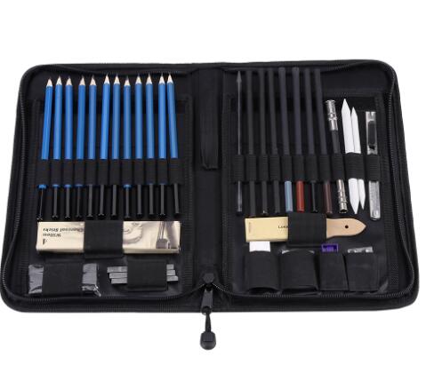 40PCS Durable Sketching Drawing Pencils Kit Set Art Supplies Students Painting Tool Sketch Brush Set