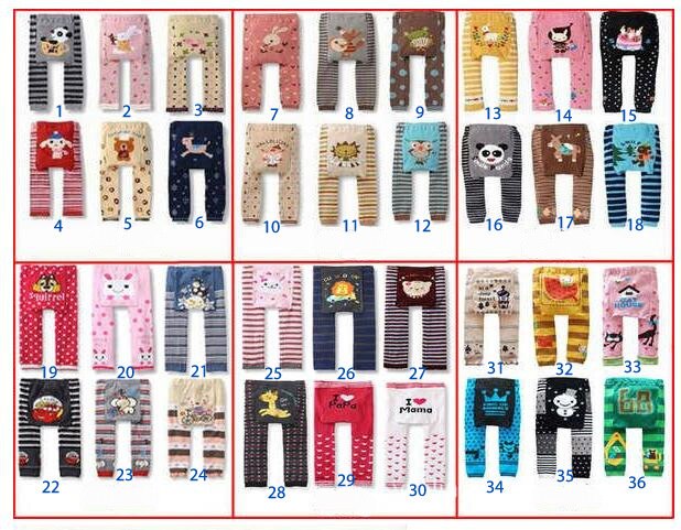 18 stuks/partij Busha Leggings Peuter PP Broek Baby Boy Meisje Broek Katoen: Mixed Designs