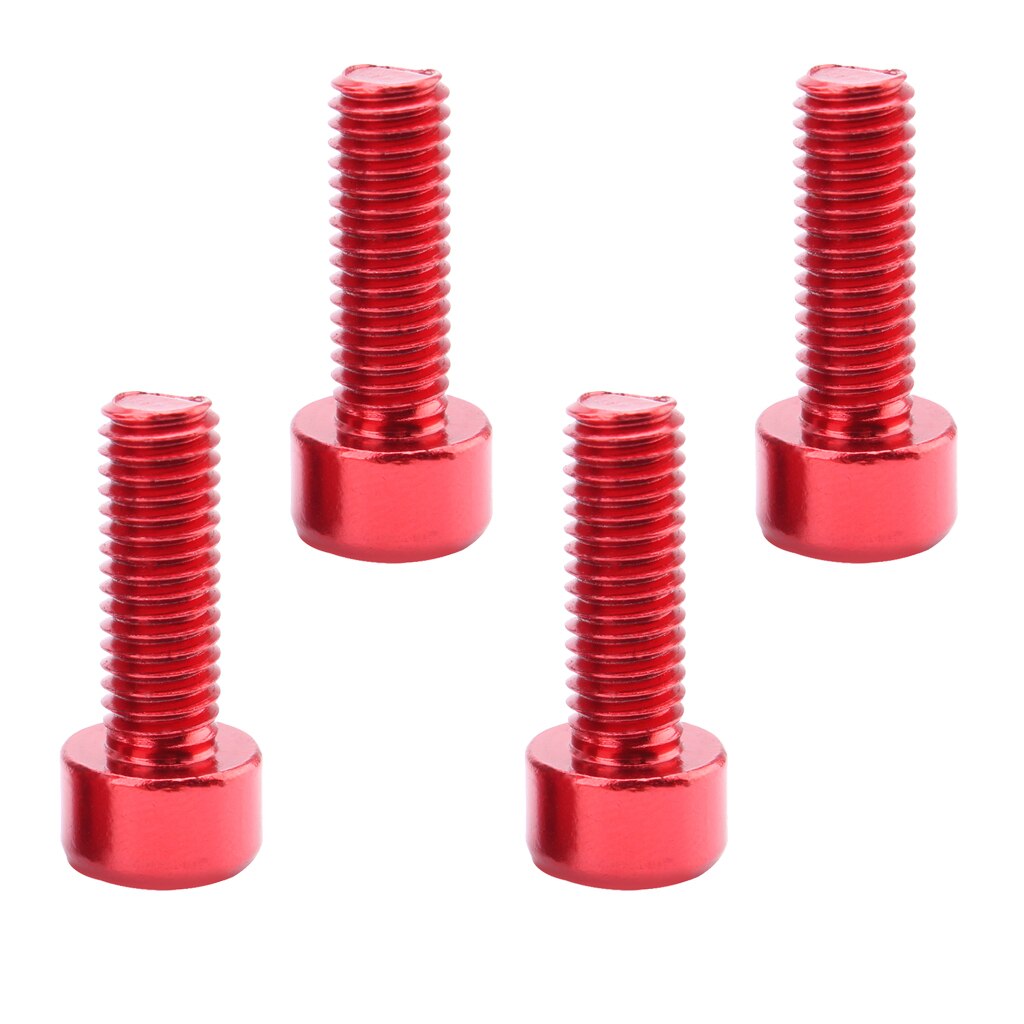 4 Stuks Fiets Titanium Legering Bidonhouder Schroef Met Ringen Fiets Bidonhouder Hex Bouten: Red