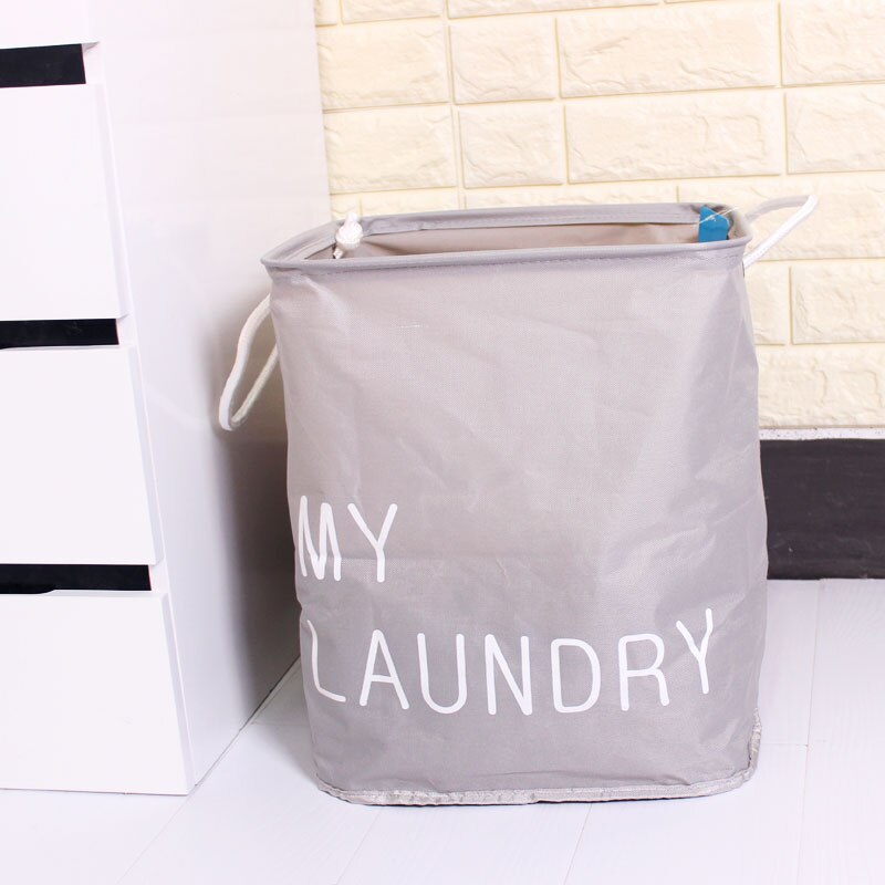 SDARISB Bathroom Family Laundry Basket Folding Cotton Foldable Large Oxford Cloth Grey Toy Laundry Basket: Multi