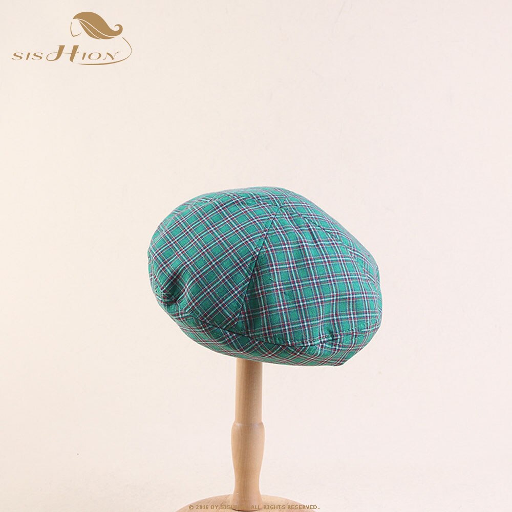 SISHION vintage Retro plaid baretten hoed vrouwelijke Herfst Koreaanse warm winter hoeden baret SP0554