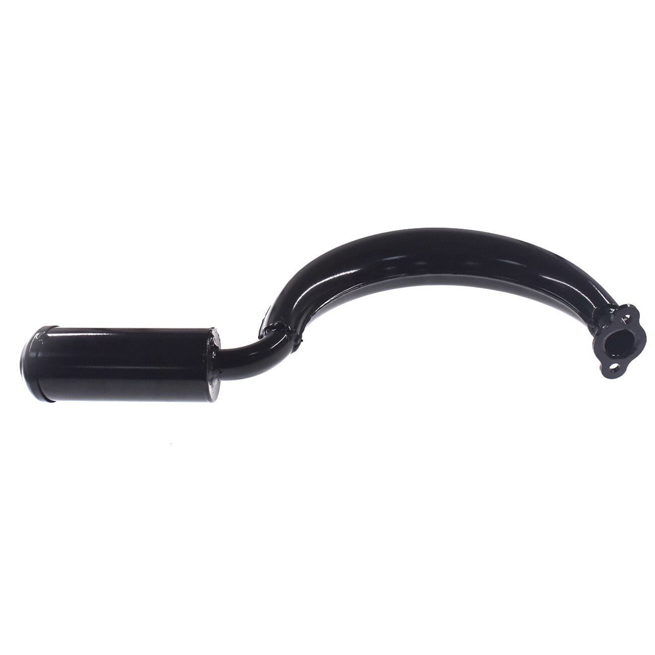 Black Half Moon Muffle Exhaust Pipe 49cc 80cc Motorized Motorised Bicycle Bike