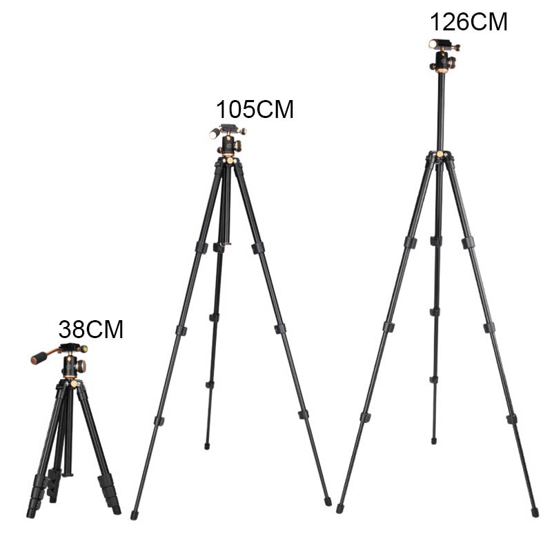 QZSD Q160S Professionelle Aluminium Kamera Stativ Video Leichte Reise Stativ mit Kugelkopf &Ampere; schnell Freisetzung Platte für DSLR