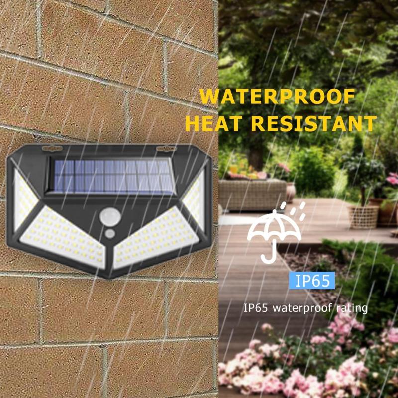 1/2/4pcs Power Light Outdoor 100LED PIR Motion Sensor Wall Light Lantern Waterproof Yard Security Lamp Garden Yard Drivew
