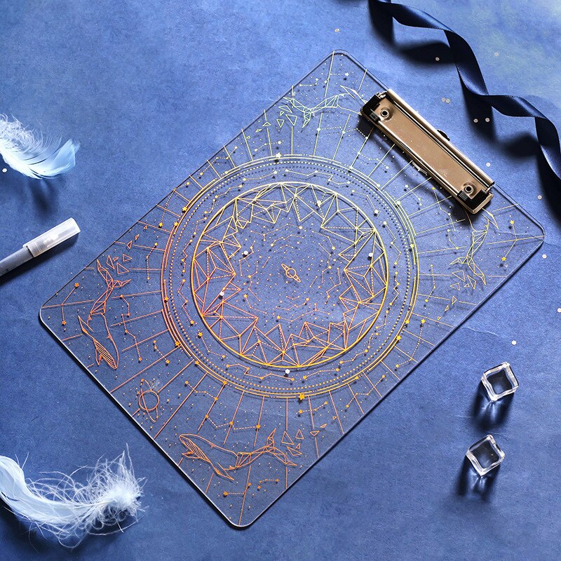 Paper Folder High Transparent Acrylic Book Board Folder File Storage Writing Splint Student sSationery Office School Supplies: transparent