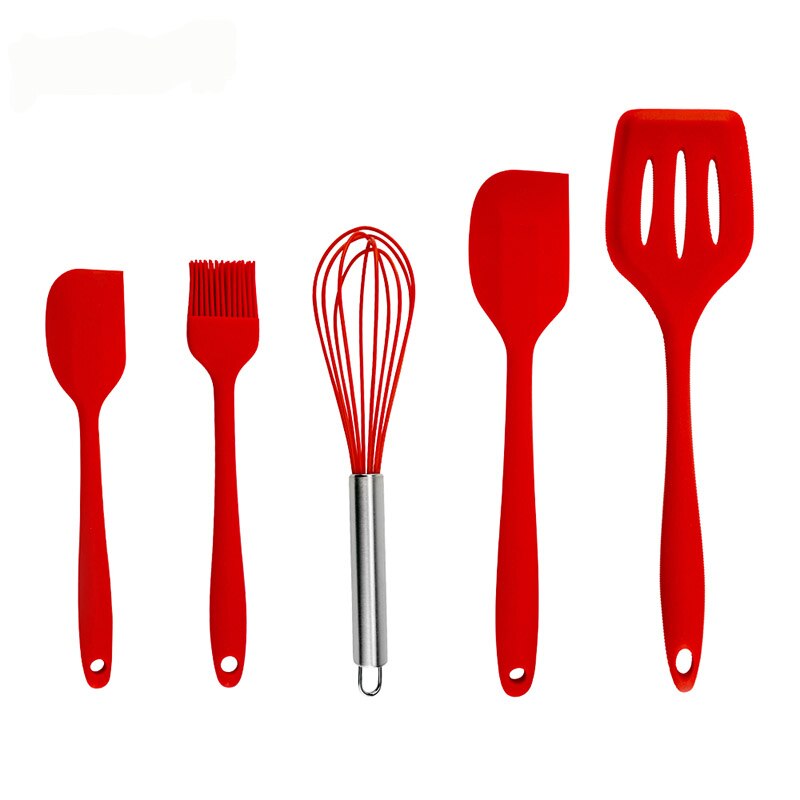 1Pcs/Set Silicone Cooking Utensils Kitchen Accessories Set Tool Ladle Egg Beaters Shovel Cooking Non-stick Wooden Handle Spatula