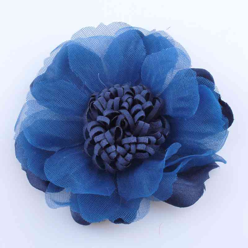 5 sztuk 9CM noworodka tiul jedwabne tkanina w kwiaty na zaproszenie na ślub sztuczny kwiat robić dekoracji sukni: FIOLETOWY