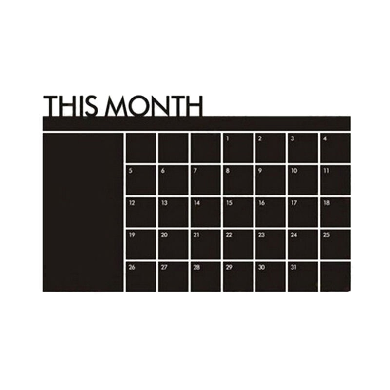 Blackboard Muursticker Verwijderbare Vinyl Maand Schema Krijtbord Wallpaper Voor Thuis Office Classroom Decor Week Planner