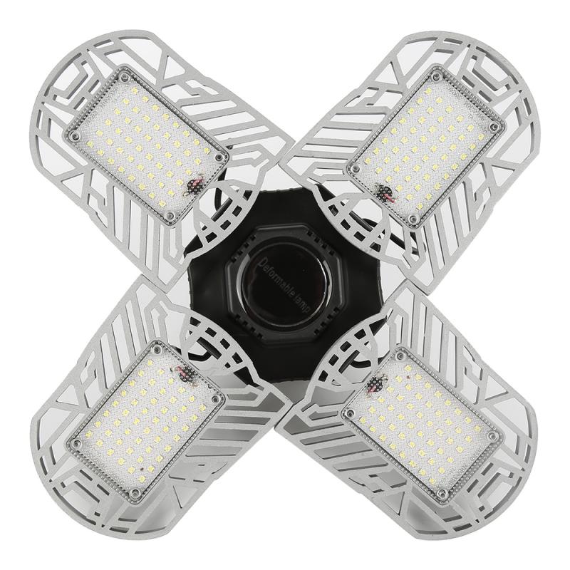 120W 192 LED Garage Shop Work Light 12000lm Ceiling Fixture Deformable Lamp for Garage Workshop