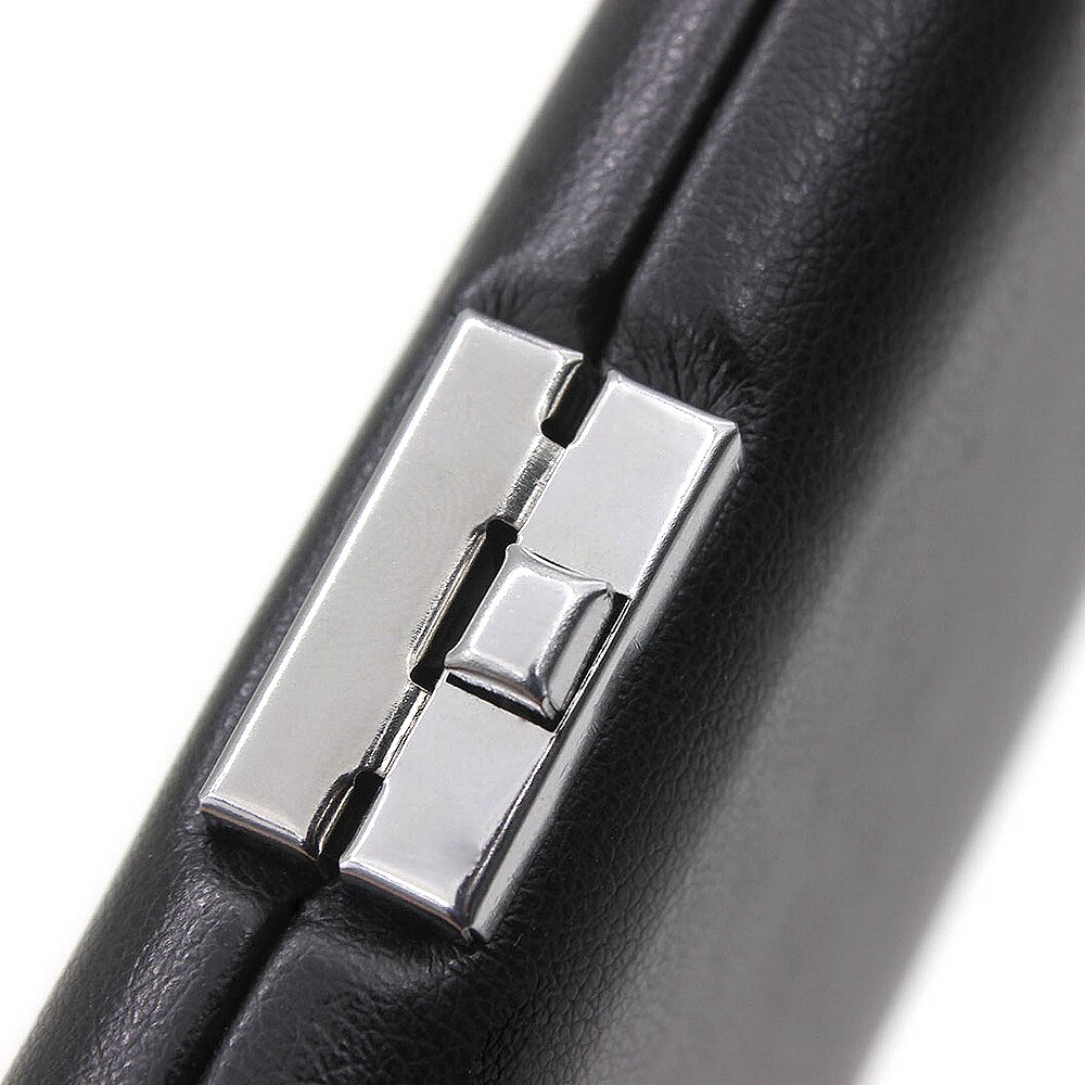 Black lightweight Leather Oboe Bassoon Reed Storage Case Box with Vent