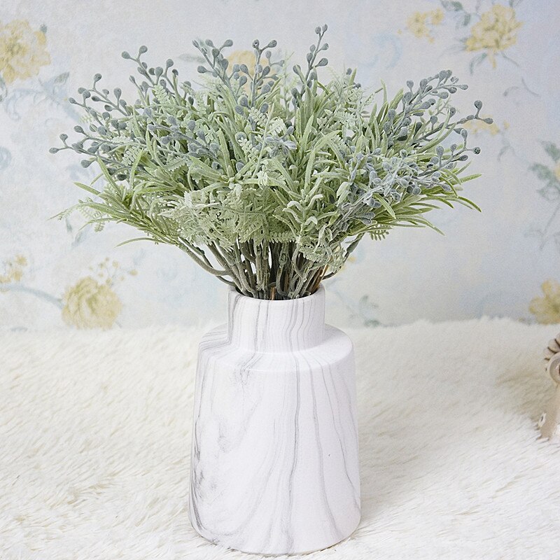 Paquet de fruits Luohan fait à la main avec des feuilles floquées fleur artificielle en plastique fleurs artificielles pour la décoration de noël de mariage
