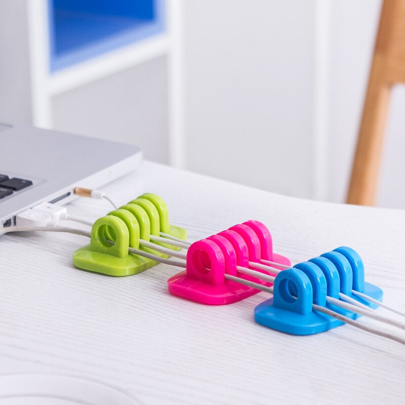 1pc Soft Silicone Cable Winder Wire Storage Home Office Desk Organizer Supplies Earphone Cable Holder Wrap Cord Desk Accessory