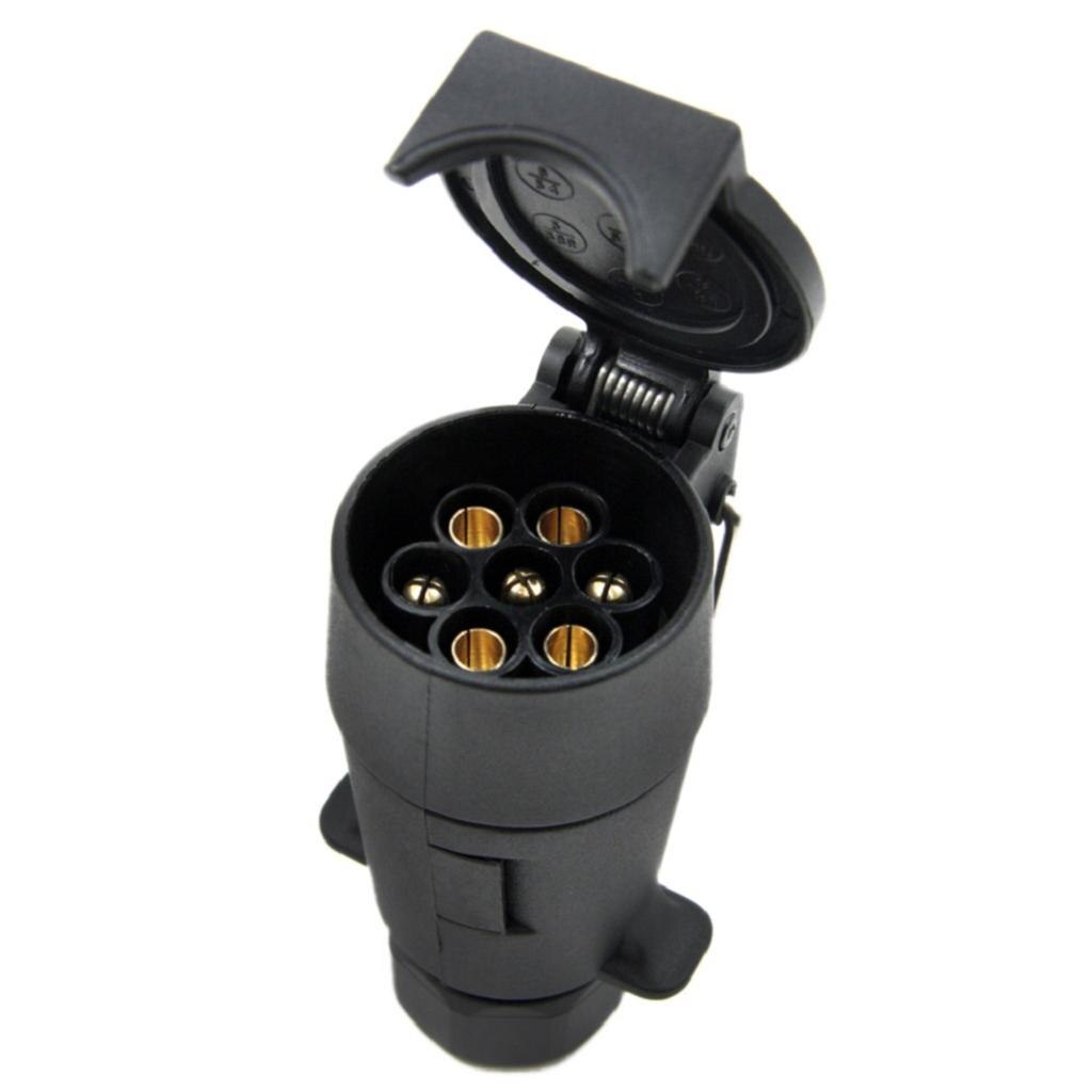 12V 7 Pin remolque enchufe N tipo remolque caravana remolque barra conector adaptador