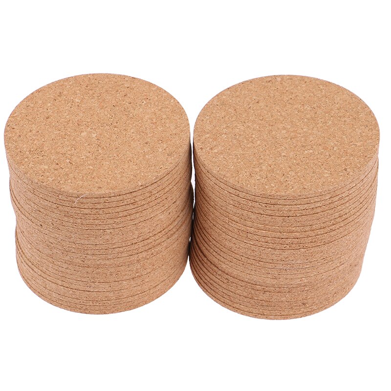 50Pcs Herbruikbare Diy Tafel Decor Isolatie Ambachten Kurk Coaster Cup Mat Boord Pad: RU