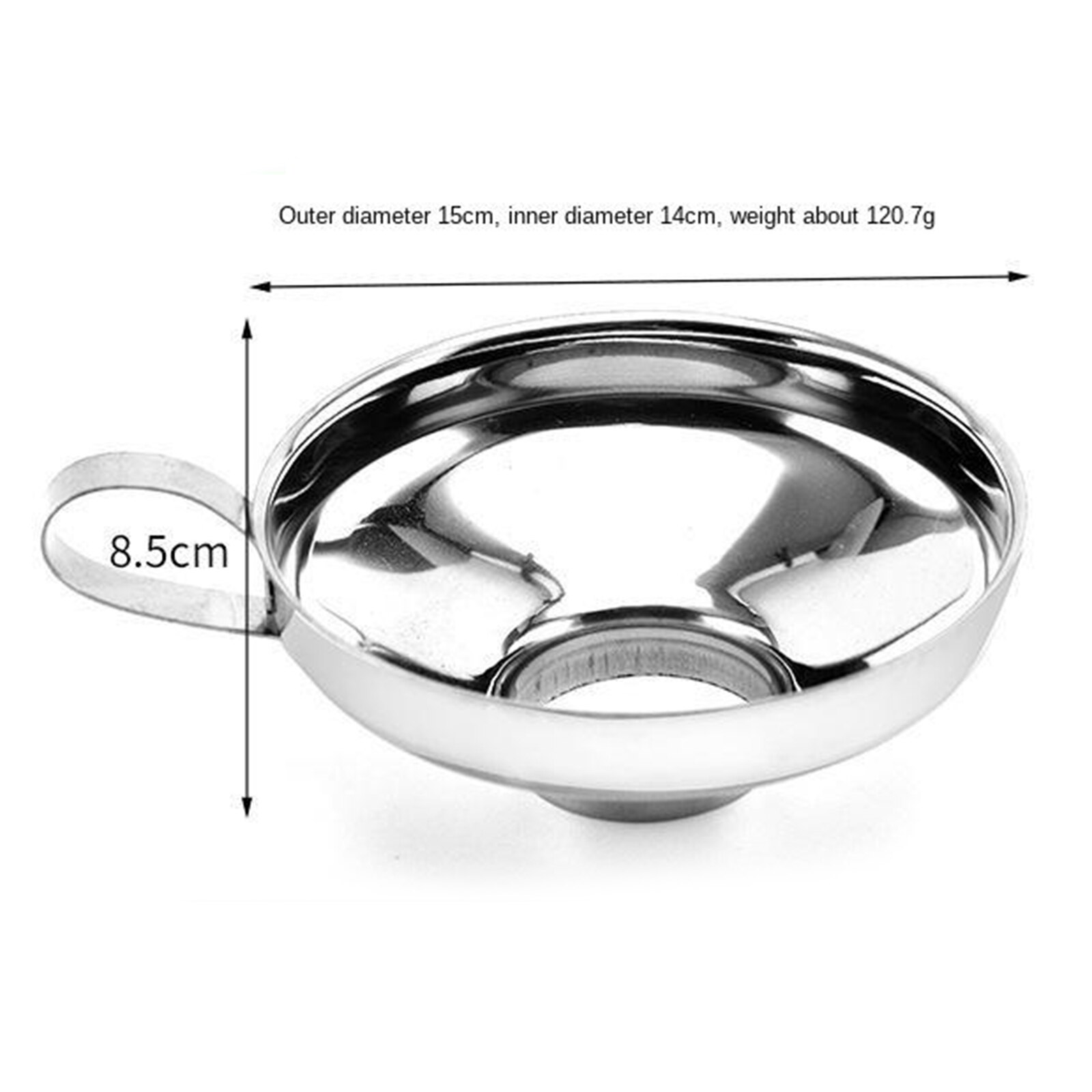 Stainless Steel Oil Pouring Decanting Funnel Can Kitchen Supply Tool