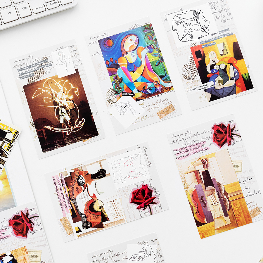 30 Sheets/Set Novelty Coastal Art Museum Postcard /Greeting Card/Message Card/Christmas and Year