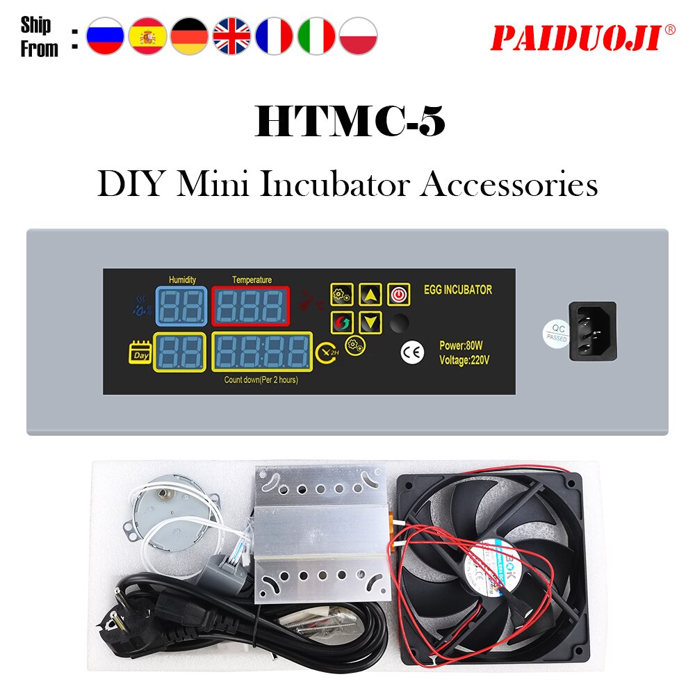 HTMC-5 Thermostat Regulator for Incubator Temperature Humidity Controller, Temperature And Humidity Controller