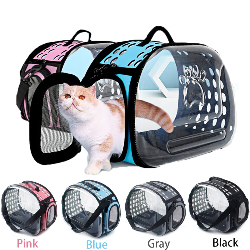 Transparent Travel Dog Carrier Pet Bags Puppy Cat Carrying Outdoor Bag Small Pet Portable Handbag Bag Soft Pet Accessories