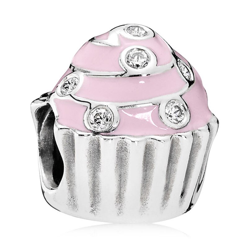 DIY Charm Signature Scent Shopping Handbag Cruise Ship Cupcake 925 Sterling Silver Bead Fit Original Bracelet Jewelry: 8