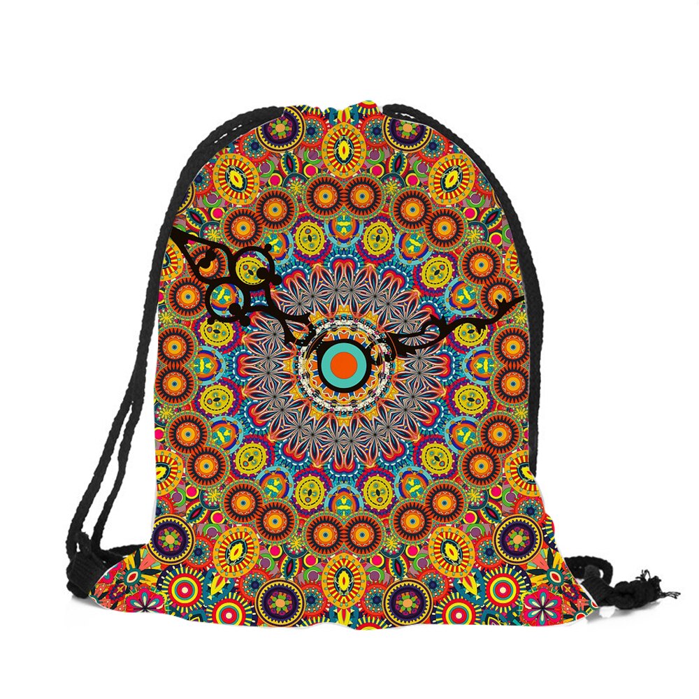 Mandala Blumen Druck Rucksack Neue Rucksack Männer Frauen unisex Schulter Tasche täglichen büro nützlich: 011