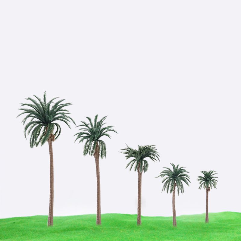 30pcs Artificial Coconut Palm Trees Scenery Model Miniature Architecture Trees