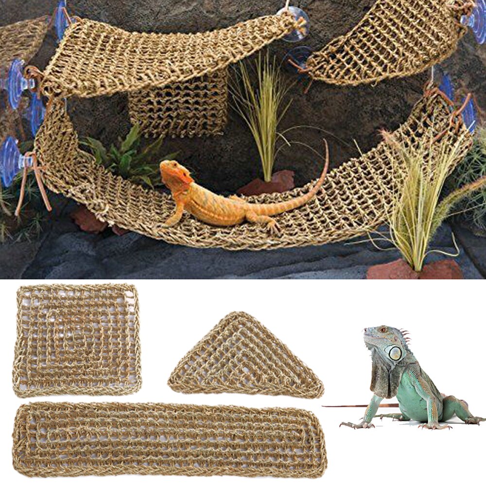 Tång ödla hängmatta gunga husdjur solstol reptil leksak hängande sängmatta små eremitkrabbor gecko sängmattor husdjur reptil tillbehör