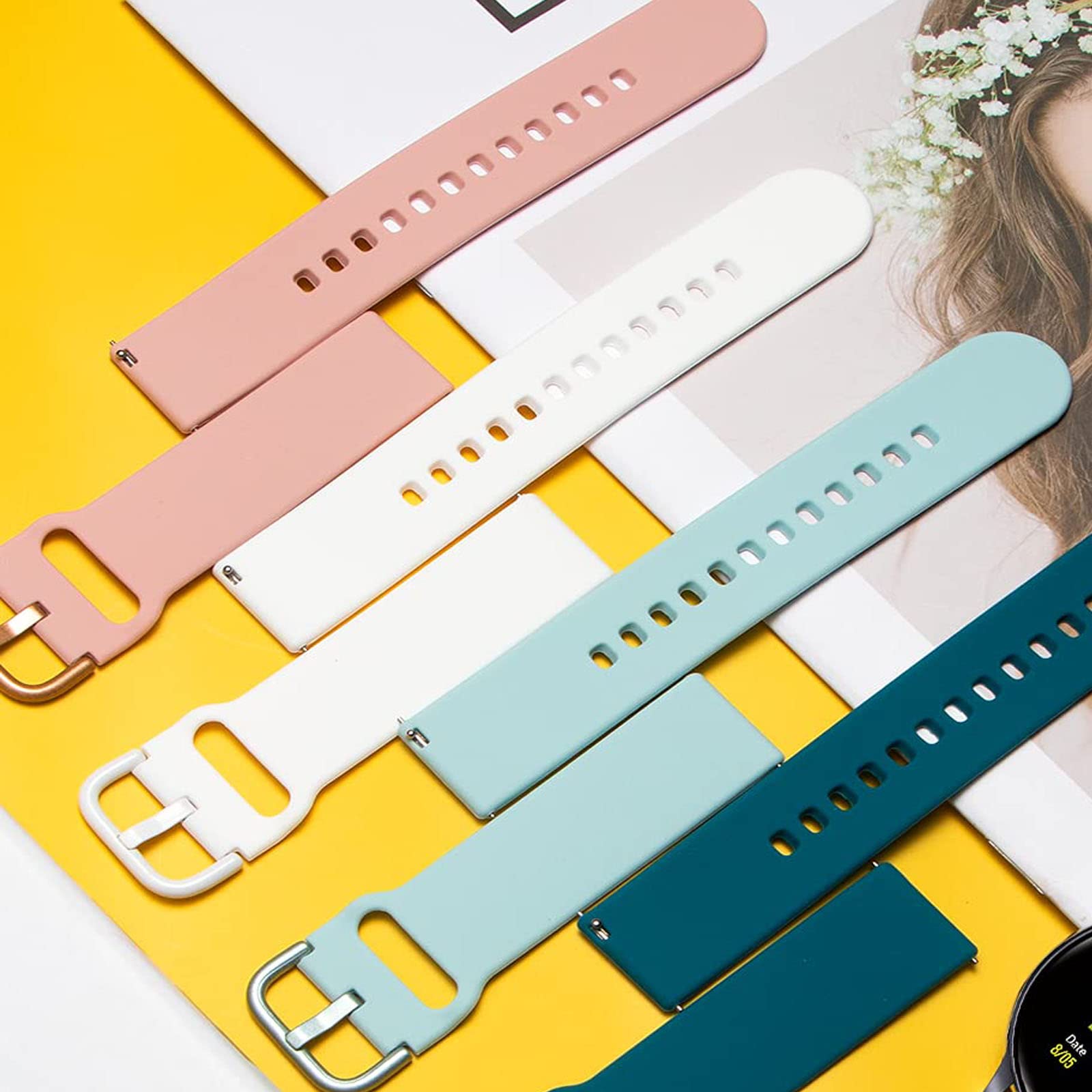 Correa de silicona para Amazfit gts 2 3 4/bip/gtr 4 3 pro/stratos 3 2 20mm/22mm pulsera deportiva correa Amazfit gts 2 3 4 mini
